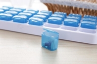 7 Day Weekly Medicine Pill Organizer Am Pm Pill Box And Tablet Splitter Single Color Combine For Promotion