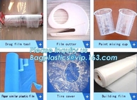 auto polyurethane masking plastic for painting 4*300m, Tape plastic auto paint masking protection film for cars, bagplasti